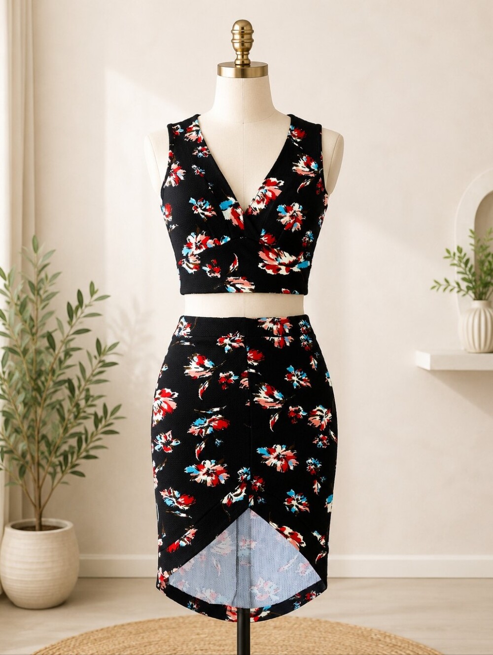 Revamped Floral Two-Piece Set